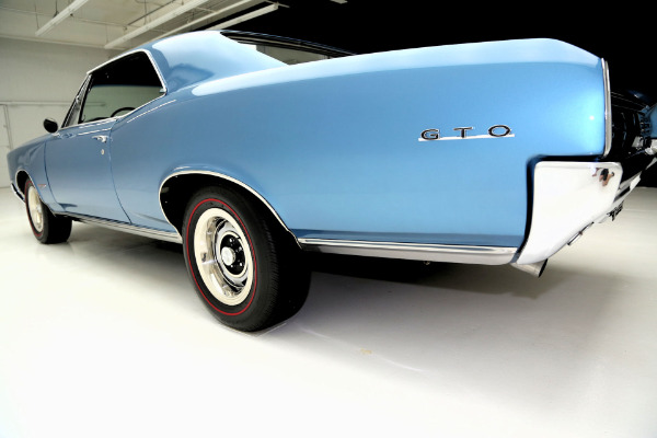 For Sale Used 1966 Pontiac GTO Gorgeous Blue metallic, Black int, 4spd | American Dream Machines Des Moines IA 50309