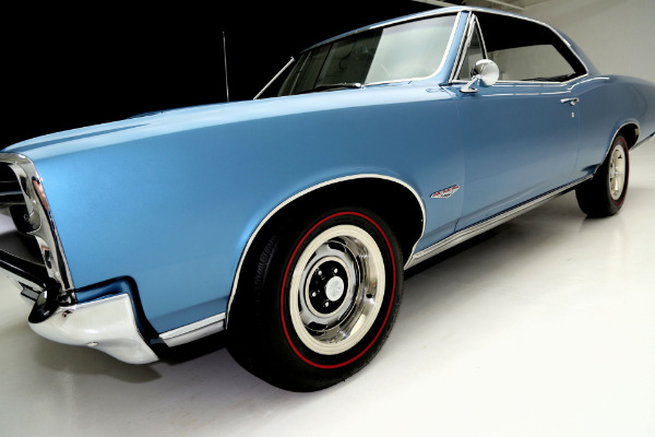 For Sale Used 1966 Pontiac GTO Gorgeous Blue metallic, Black int, 4spd | American Dream Machines Des Moines IA 50309