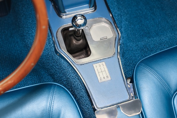 For Sale Used 1965 Chevrolet Corvette Nassau Blue Convertible, Blue Int. White Stinger & Top. 410/500  5 speed | American Dream Machines Des Moines IA 50309