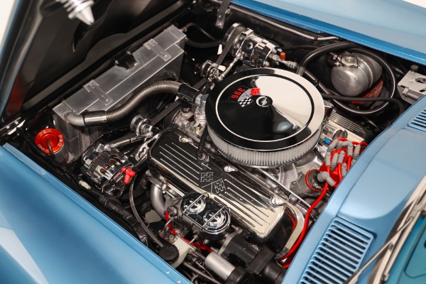 For Sale Used 1965 Chevrolet Corvette Nassau Blue Convertible, Blue Int. White Stinger & Top. 410/500  5 speed | American Dream Machines Des Moines IA 50309