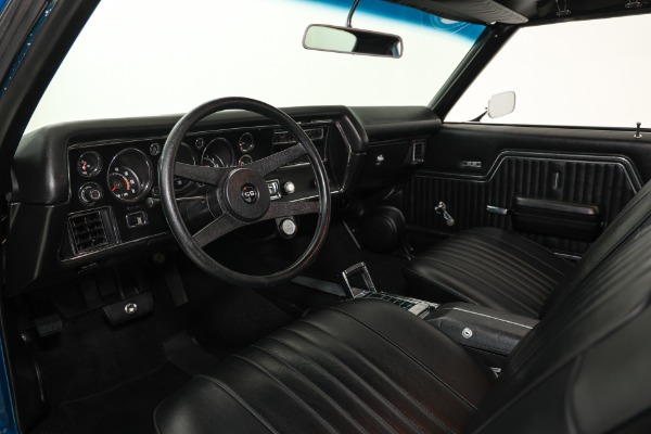 For Sale Used 1971 Chevrolet Chevelle Fathom Blue, Black SS Stripes New Black Bucket Int. 454 Auto PS PDB New AC | American Dream Machines Des Moines IA 50309