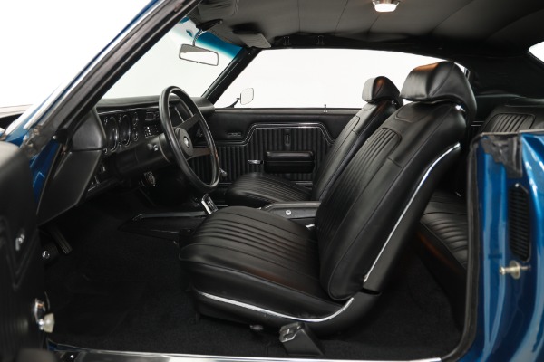 For Sale Used 1971 Chevrolet Chevelle Fathom Blue, Black SS Stripes New Black Bucket Int. 454 Auto PS PDB New AC | American Dream Machines Des Moines IA 50309