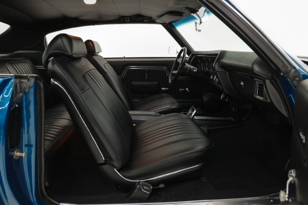 For Sale Used 1971 Chevrolet Chevelle Fathom Blue, Black SS Stripes New Black Bucket Int. 454 Auto PS PDB New AC | American Dream Machines Des Moines IA 50309
