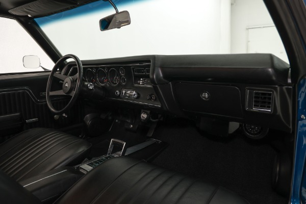 For Sale Used 1971 Chevrolet Chevelle Fathom Blue, Black SS Stripes New Black Bucket Int. 454 Auto PS PDB New AC | American Dream Machines Des Moines IA 50309