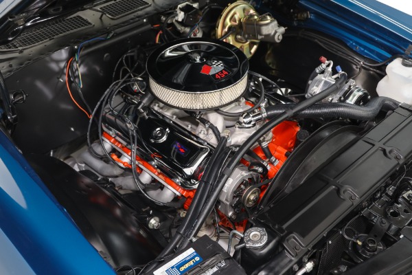 For Sale Used 1971 Chevrolet Chevelle Fathom Blue, Black SS Stripes New Black Bucket Int. 454 Auto PS PDB New AC | American Dream Machines Des Moines IA 50309
