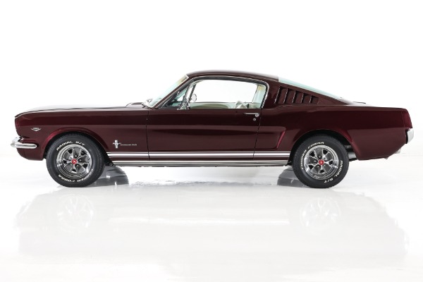 For Sale Used 1965 Ford Mustang Burgundy, White Int. GT options A-Code Auto PS, PB, AC | American Dream Machines Des Moines IA 50309