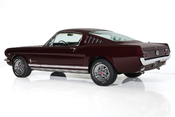 For Sale Used 1965 Ford Mustang Burgundy, White Int. GT options A-Code Auto PS, PB, AC | American Dream Machines Des Moines IA 50309
