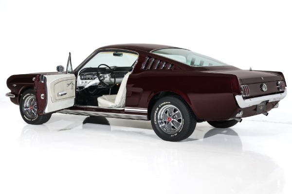 For Sale Used 1965 Ford Mustang Burgundy, White Int. GT options A-Code Auto PS, PB, AC | American Dream Machines Des Moines IA 50309