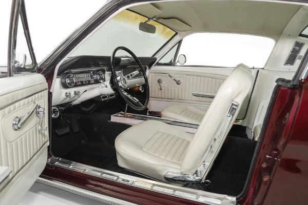 For Sale Used 1965 Ford Mustang Burgundy, White Int. GT options A-Code Auto PS, PB, AC | American Dream Machines Des Moines IA 50309