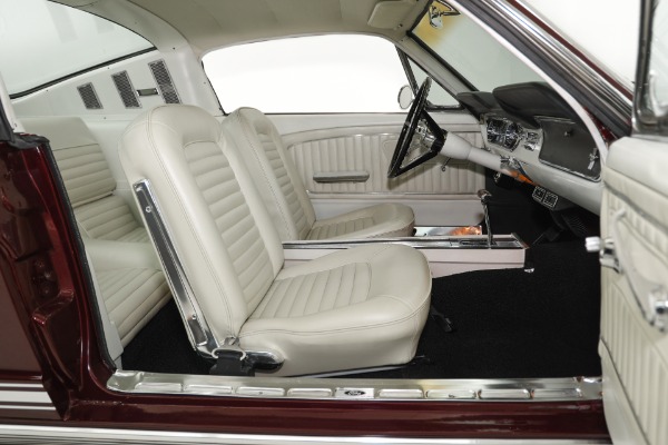 For Sale Used 1965 Ford Mustang Burgundy, White Int. GT options A-Code Auto PS, PB, AC | American Dream Machines Des Moines IA 50309