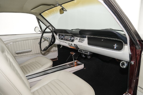 For Sale Used 1965 Ford Mustang Burgundy, White Int. GT options A-Code Auto PS, PB, AC | American Dream Machines Des Moines IA 50309