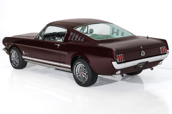 For Sale Used 1965 Ford Mustang Burgundy, White Int. GT options A-Code Auto PS, PB, AC | American Dream Machines Des Moines IA 50309