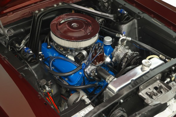 For Sale Used 1965 Ford Mustang Burgundy, White Int. GT options A-Code Auto PS, PB, AC | American Dream Machines Des Moines IA 50309