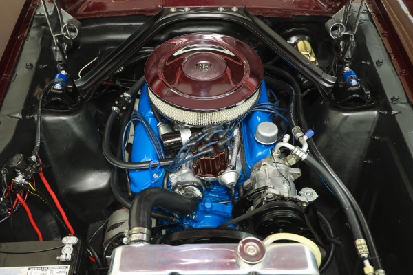 For Sale Used 1965 Ford Mustang Burgundy, White Int. GT options A-Code Auto PS, PB, AC | American Dream Machines Des Moines IA 50309