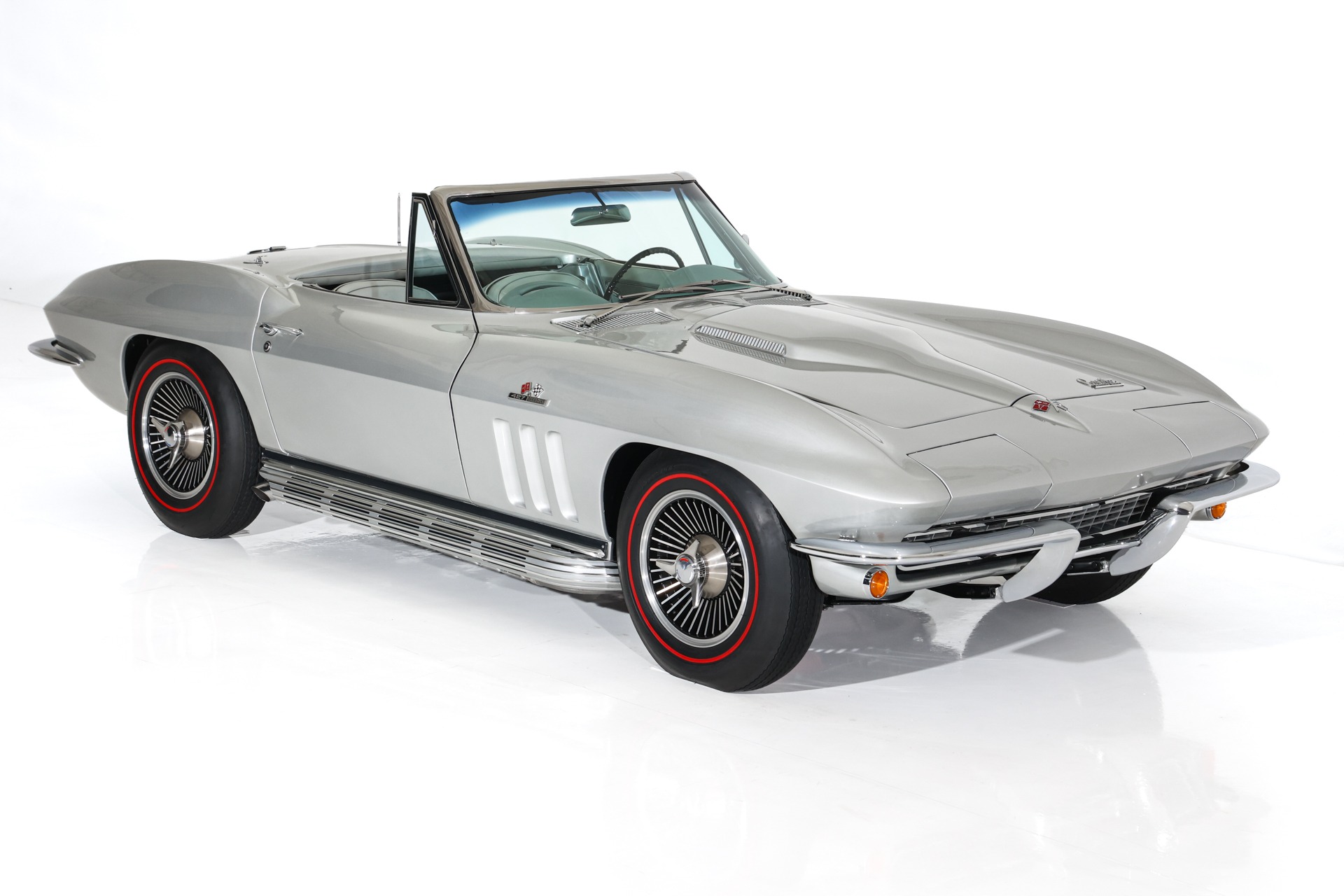For Sale Used 1966 Chevrolet Corvette Rare Silver Car,#s Match 427/390 AC | American Dream Machines Des Moines IA 50309