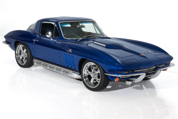 For Sale Used 1966 Chevrolet Corvette Coupe Electric Blue Stingray AC | American Dream Machines Des Moines IA 50309