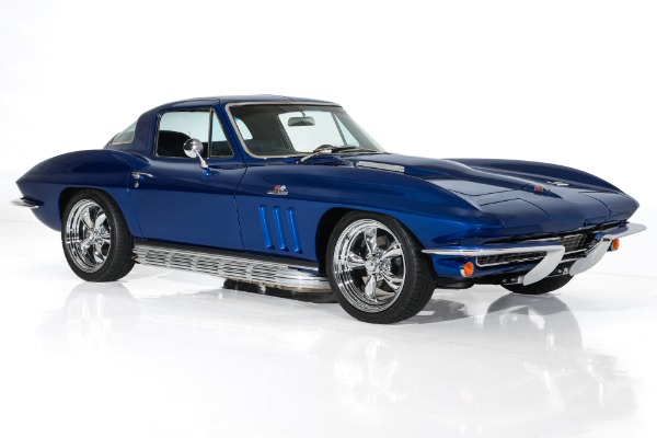 For Sale Used 1966 Chevrolet Corvette Coupe Electric Blue Stingray AC | American Dream Machines Des Moines IA 50309