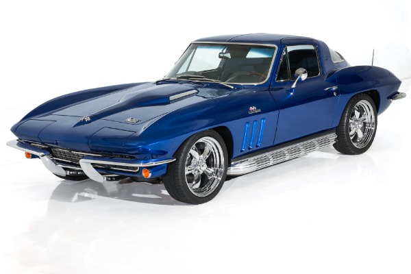 For Sale Used 1966 Chevrolet Corvette Coupe Electric Blue Stingray AC | American Dream Machines Des Moines IA 50309