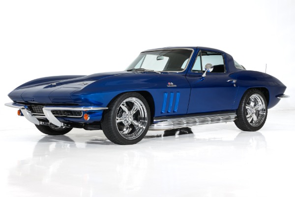 For Sale Used 1966 Chevrolet Corvette Coupe Electric Blue Stingray AC | American Dream Machines Des Moines IA 50309