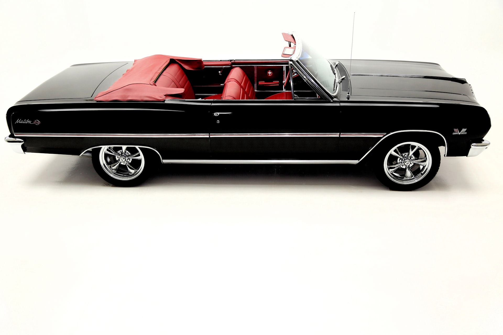 For Sale Used 1965 Chevrolet Chevelle Convertble Black/red 396 12 Bolt | American Dream Machines Des Moines IA 50309