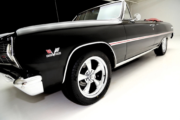 For Sale Used 1965 Chevrolet Chevelle Convertble Black/red 396 12 Bolt | American Dream Machines Des Moines IA 50309