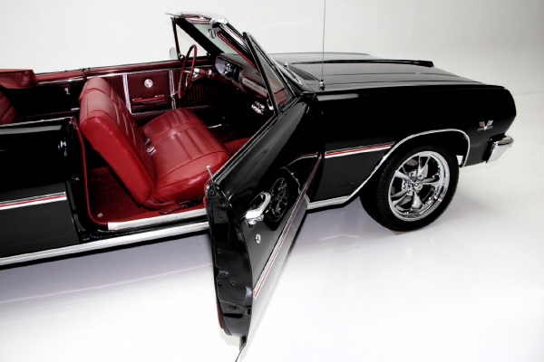 For Sale Used 1965 Chevrolet Chevelle Convertble Black/red 396 12 Bolt | American Dream Machines Des Moines IA 50309