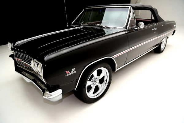 For Sale Used 1965 Chevrolet Chevelle Convertble Black/red 396 12 Bolt | American Dream Machines Des Moines IA 50309