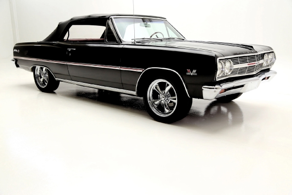 For Sale Used 1965 Chevrolet Chevelle Convertble Black/red 396 12 Bolt | American Dream Machines Des Moines IA 50309