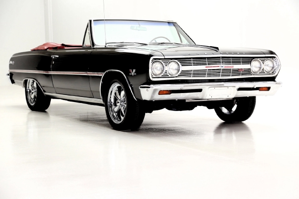 For Sale Used 1965 Chevrolet Chevelle Convertble Black/red 396 12 Bolt | American Dream Machines Des Moines IA 50309