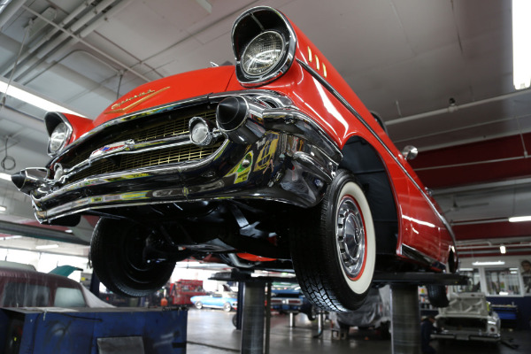 For Sale Used 1957 Chevrolet Bel Air Gorgeous undercarriage | American Dream Machines Des Moines IA 50309