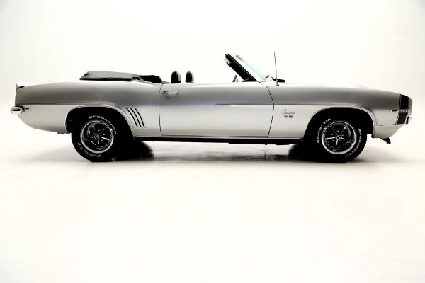 For Sale Used 1969 Chevrolet Camaro Cortez Silver/Black Int convertible, | American Dream Machines Des Moines IA 50309