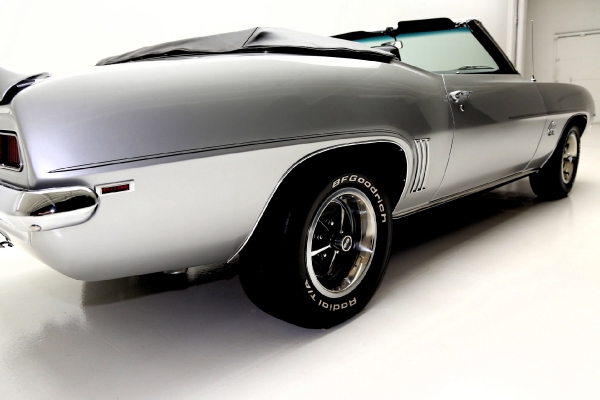 For Sale Used 1969 Chevrolet Camaro Cortez Silver/Black Int convertible, | American Dream Machines Des Moines IA 50309