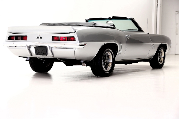 For Sale Used 1969 Chevrolet Camaro Cortez Silver/Black Int convertible, | American Dream Machines Des Moines IA 50309