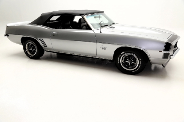 For Sale Used 1969 Chevrolet Camaro Cortez Silver/Black Int convertible, | American Dream Machines Des Moines IA 50309