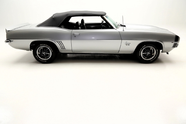 For Sale Used 1969 Chevrolet Camaro Cortez Silver/Black Int convertible, | American Dream Machines Des Moines IA 50309