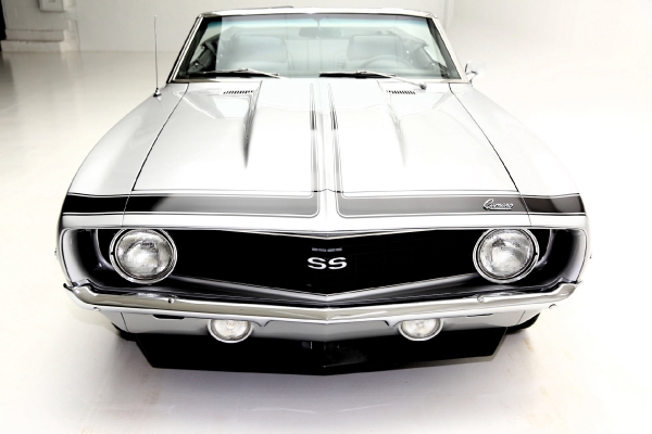 For Sale Used 1969 Chevrolet Camaro Cortez Silver/Black Int convertible, | American Dream Machines Des Moines IA 50309