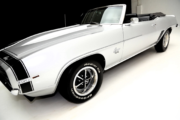 For Sale Used 1969 Chevrolet Camaro Cortez Silver/Black Int convertible, | American Dream Machines Des Moines IA 50309