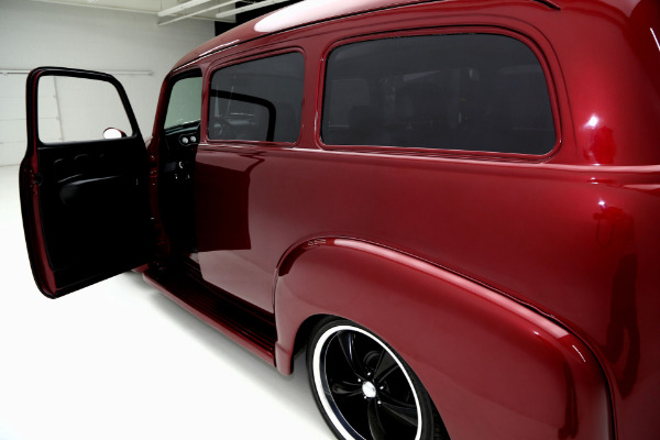 For Sale Used 1951 Chevrolet Suburban Burgundy,Black Leather, RestoMod | American Dream Machines Des Moines IA 50309