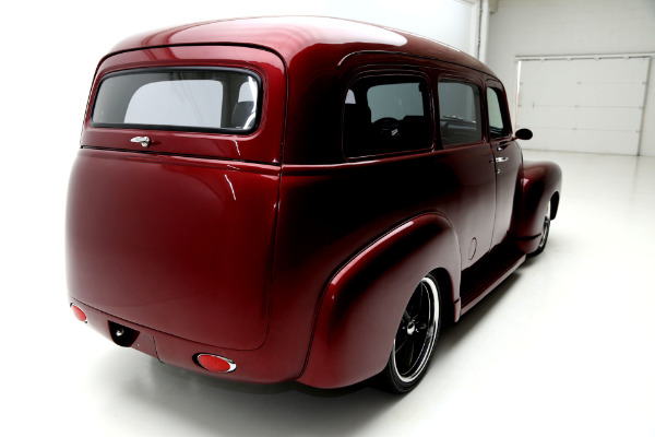 For Sale Used 1951 Chevrolet Suburban Burgundy,Black Leather, RestoMod | American Dream Machines Des Moines IA 50309