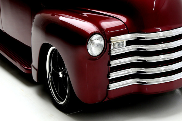 For Sale Used 1951 Chevrolet Suburban Burgundy,Black Leather, RestoMod | American Dream Machines Des Moines IA 50309