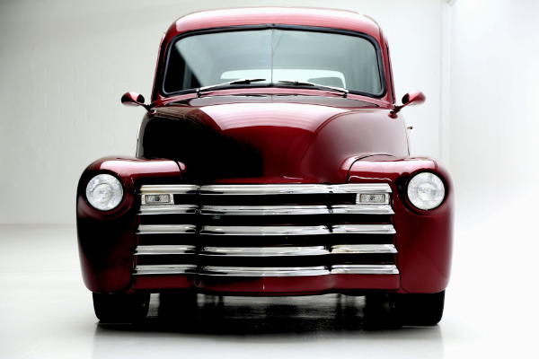 For Sale Used 1951 Chevrolet Suburban Burgundy,Black Leather, RestoMod | American Dream Machines Des Moines IA 50309