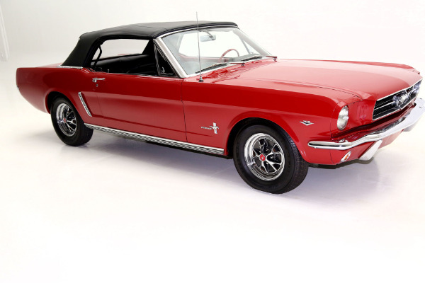 For Sale Used 1965 Ford Mustang Convertible Red (A-CODE) | American Dream Machines Des Moines IA 50309
