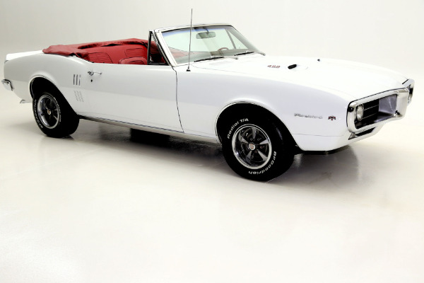 For Sale Used 1967 Pontiac Firebird WHITE, RED INT, CONVERTIBLE | American Dream Machines Des Moines IA 50309