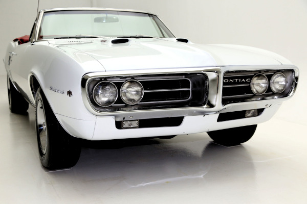 For Sale Used 1967 Pontiac Firebird WHITE, RED INT, CONVERTIBLE | American Dream Machines Des Moines IA 50309