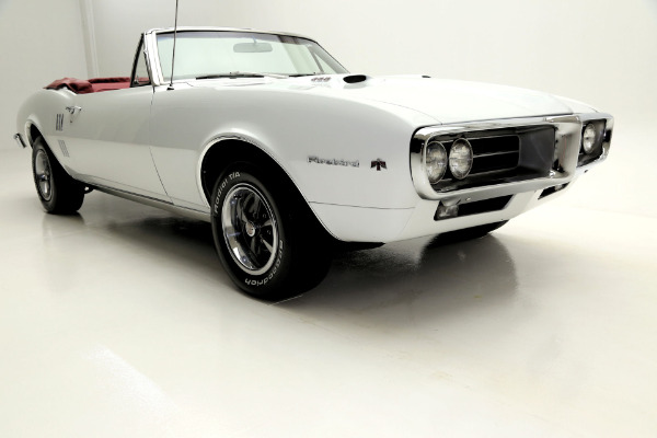 For Sale Used 1967 Pontiac Firebird WHITE, RED INT, CONVERTIBLE | American Dream Machines Des Moines IA 50309