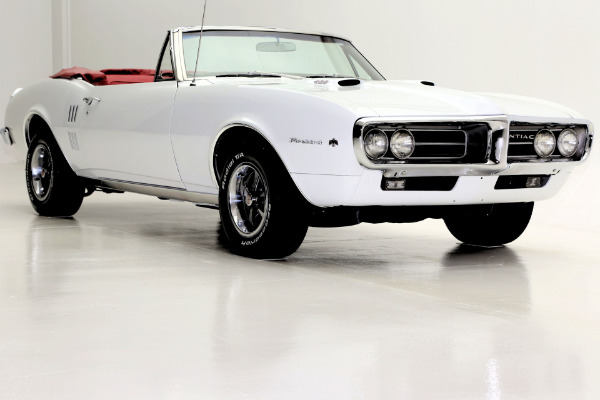 For Sale Used 1967 Pontiac Firebird WHITE, RED INT, CONVERTIBLE | American Dream Machines Des Moines IA 50309