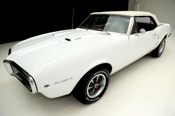 For Sale Used 1967 Pontiac Firebird WHITE, RED INT, CONVERTIBLE | American Dream Machines Des Moines IA 50309