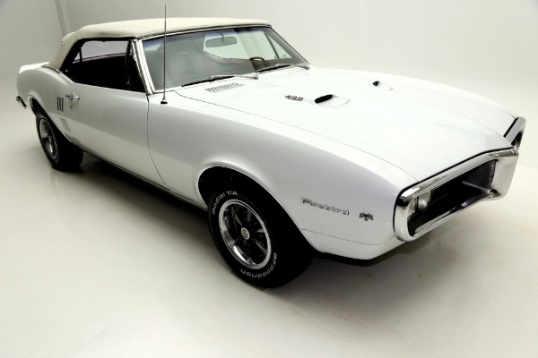 For Sale Used 1967 Pontiac Firebird WHITE, RED INT, CONVERTIBLE | American Dream Machines Des Moines IA 50309