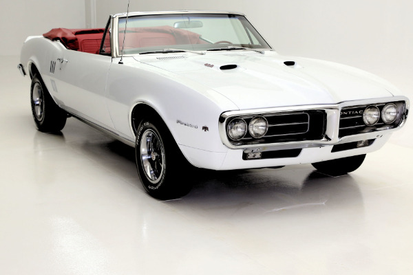 For Sale Used 1967 Pontiac Firebird WHITE, RED INT, CONVERTIBLE | American Dream Machines Des Moines IA 50309