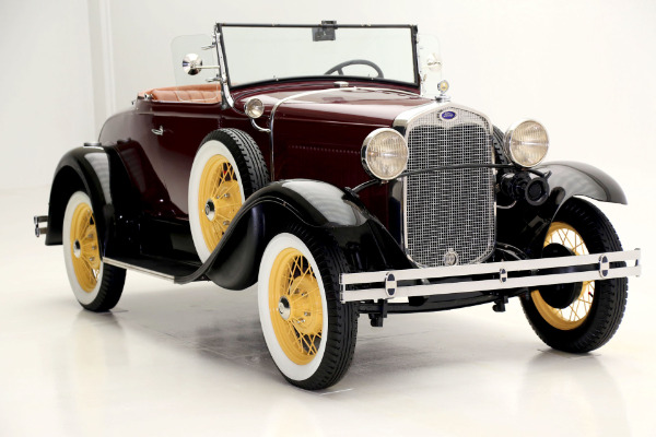 For Sale Used 1930 Ford Model A Roadster Two Tone, Burgundy & Black | American Dream Machines Des Moines IA 50309